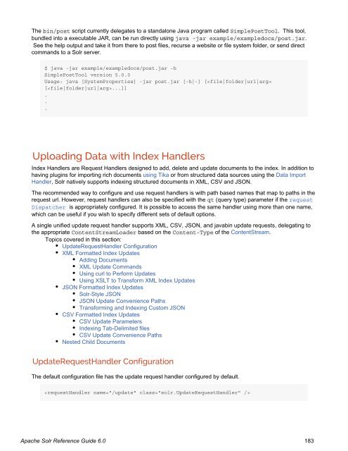 Apache Solr Reference Guide Covering Apache Solr 6.0