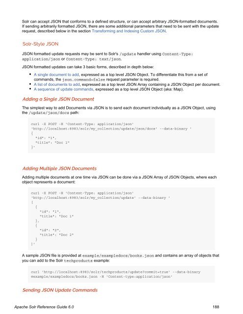 Apache Solr Reference Guide Covering Apache Solr 6.0