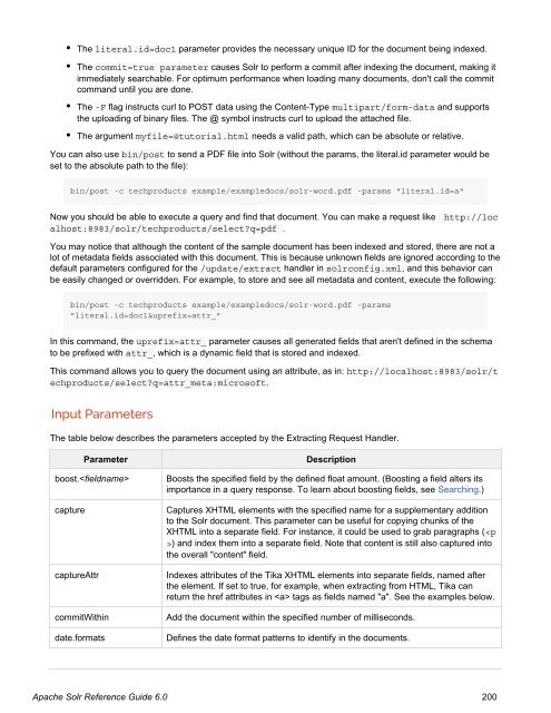 Apache Solr Reference Guide Covering Apache Solr 6.0