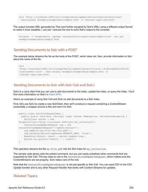 Apache Solr Reference Guide Covering Apache Solr 6.0