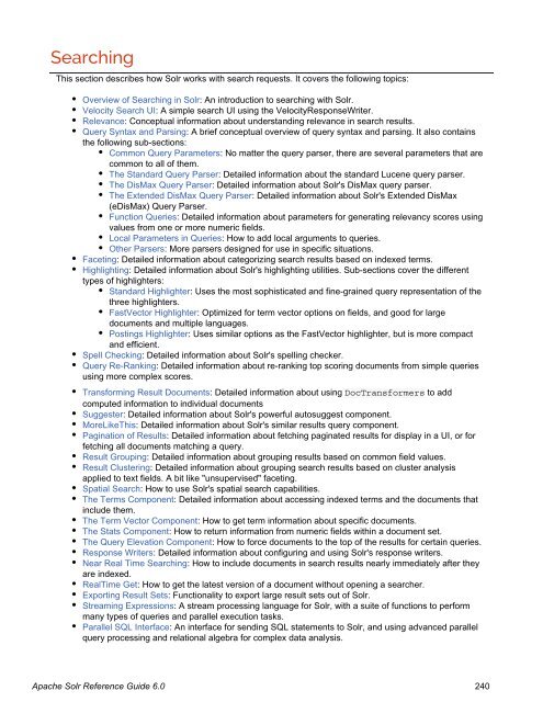 Apache Solr Reference Guide Covering Apache Solr 6.0