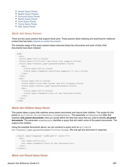 Apache Solr Reference Guide Covering Apache Solr 6.0