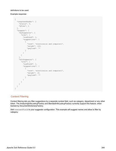 Apache Solr Reference Guide Covering Apache Solr 6.0