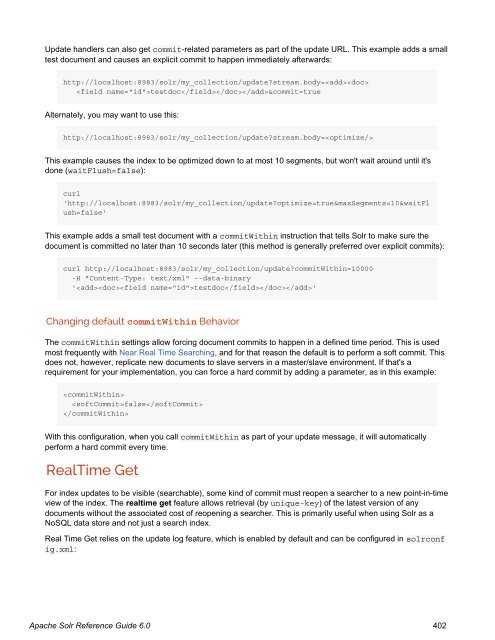 Apache Solr Reference Guide Covering Apache Solr 6.0