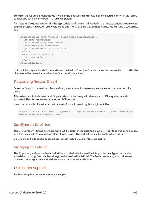 Apache Solr Reference Guide Covering Apache Solr 6.0