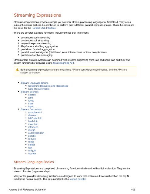 Apache Solr Reference Guide Covering Apache Solr 6.0