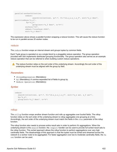 Apache Solr Reference Guide Covering Apache Solr 6.0