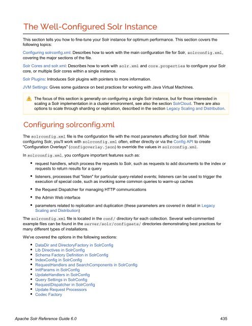 Apache Solr Reference Guide Covering Apache Solr 6.0