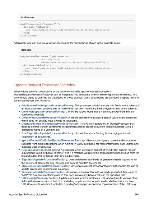 Apache Solr Reference Guide Covering Apache Solr 6.0