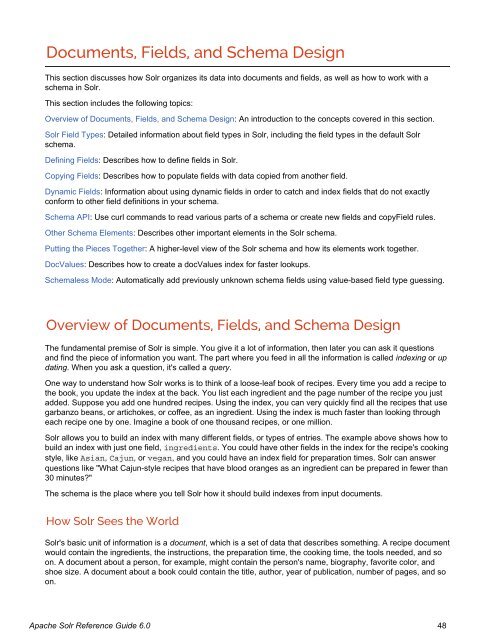 Apache Solr Reference Guide Covering Apache Solr 6.0