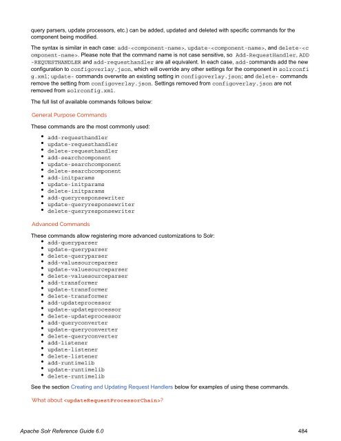 Apache Solr Reference Guide Covering Apache Solr 6.0