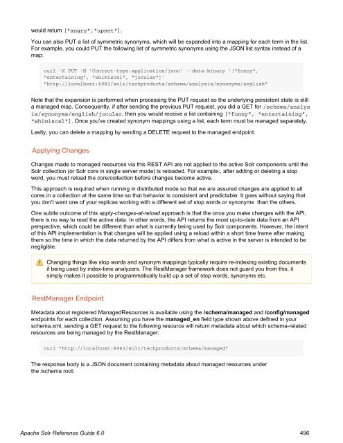 Apache Solr Reference Guide Covering Apache Solr 6.0