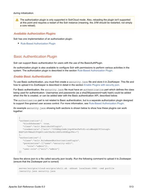 Apache Solr Reference Guide Covering Apache Solr 6.0