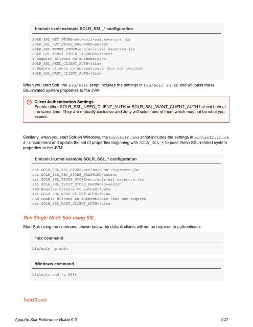 Apache Solr Reference Guide Covering Apache Solr 6.0