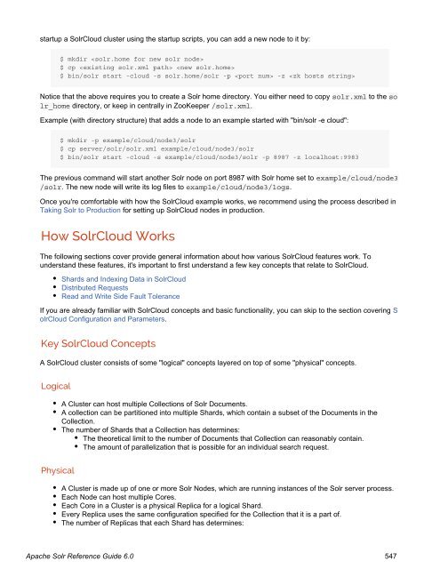 Apache Solr Reference Guide Covering Apache Solr 6.0