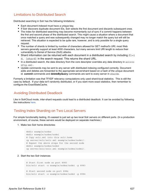 Apache Solr Reference Guide Covering Apache Solr 6.0