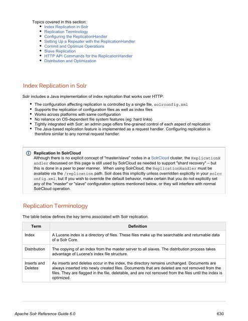 Apache Solr Reference Guide Covering Apache Solr 6.0