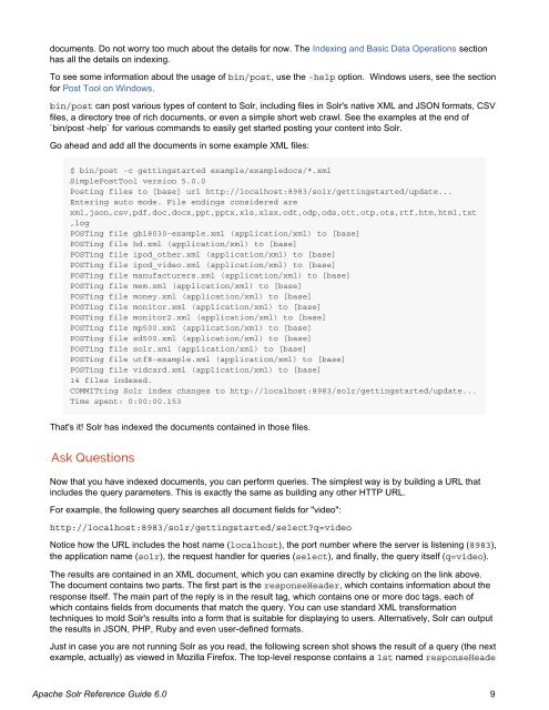 Apache Solr Reference Guide Covering Apache Solr 6.0