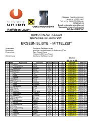 ERGEBNISLISTE - MITTELZEIT - Gemeinde Lavant