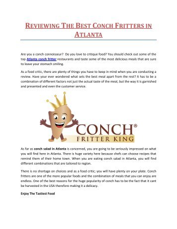 Conch Fritter King Atlanta