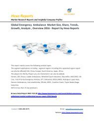 Global- Emergency-  Ambulance - Market- Size- Share-Trends-Growth- Analysis- Overview- 2016