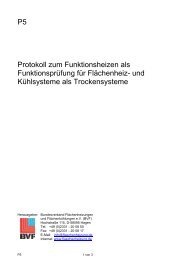 Protokoll zum Funktionsheizen als FunktionsprÃ¼fung fÃ¼r FlÃ¤chenheiz