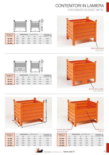 SALL_CATALOGO_CONTENITORI METALLICI E FORNITURE PER L‘INDUSTRIA_new