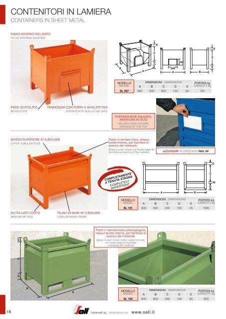 SALL_CATALOGO_CONTENITORI METALLICI E FORNITURE PER L‘INDUSTRIA_new