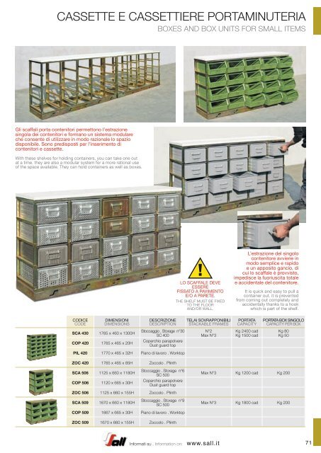 SALL_CATALOGO_CONTENITORI METALLICI E FORNITURE PER L‘INDUSTRIA_new