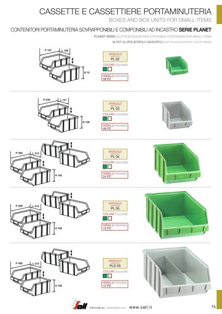 SALL_CATALOGO_CONTENITORI METALLICI E FORNITURE PER L‘INDUSTRIA_new