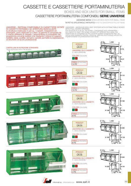 SALL_CATALOGO_CONTENITORI METALLICI E FORNITURE PER L‘INDUSTRIA_new