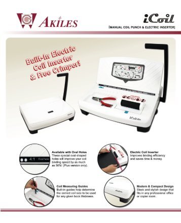 iCoil Akiles Manual Coil Punch & Electric Inserter Coil Binding Machine by Printfinish.com