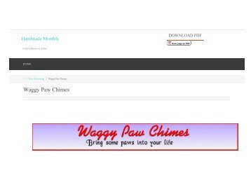 Waggy Paw Chimes – Handmade Monthly - Handmade for Pet Lovers