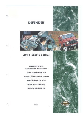 WATER INGRESS MANUAL - Land Rover Web