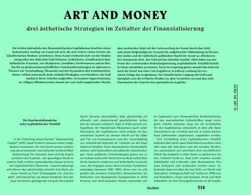 In Art We Trust — Money In Art In Money