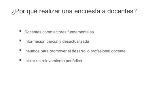 ENCUESTA NACIONAL DOCENTE 2015