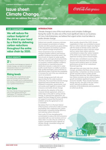 Corporate Responsibility & Sustainability Report 2015/2016