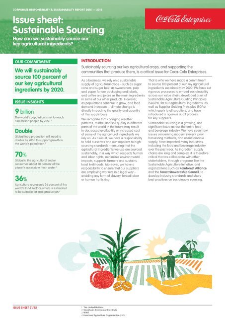 Corporate Responsibility & Sustainability Report 2015/2016