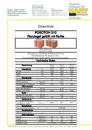 Produktdatenblatt Poroton S10 Plan - HART Keramik