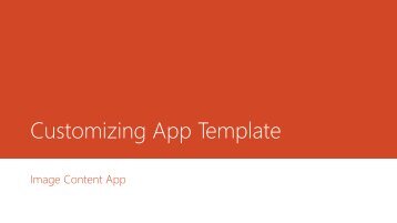 Customizing App Template