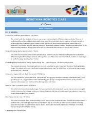 2 Week Robotics Class 4-8