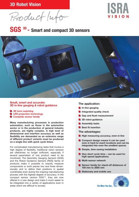 3d Robot Vision Sgs 3d Isra Vision Ag