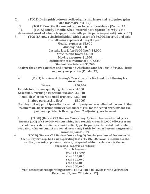 DEVRY ACCT 553 Final Exam