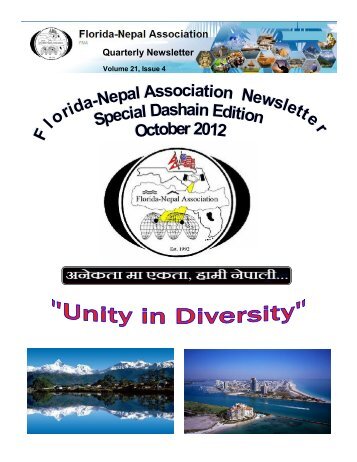 Quarterly Newsletter - Florida-Nepal Association