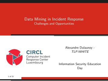 Data Mining in Incident Response