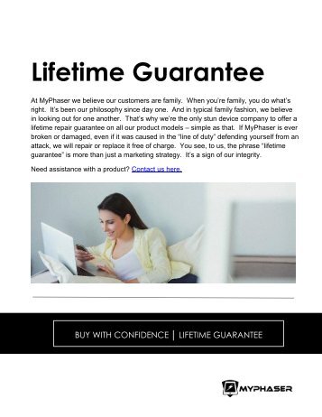 11 - Lifetime Guarantee
