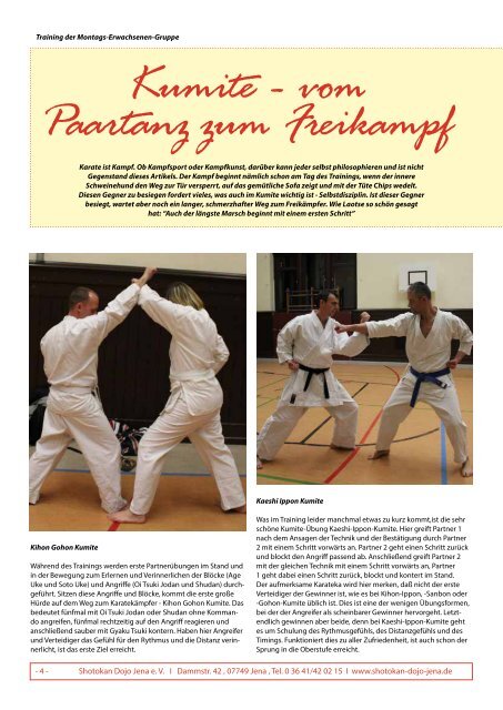 Shotokan Dojo Jena- Vereinszeitung 01-2016