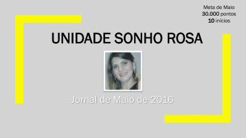 Jornal Sonho Rosa. Edição de maio de 2016