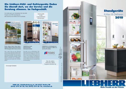 Die Liebherr-Kühl- Und Gefriergeräte Finden Sie überall