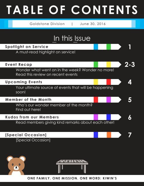 GAWHS KIWIN'S 2015-2016 Newsletter 
